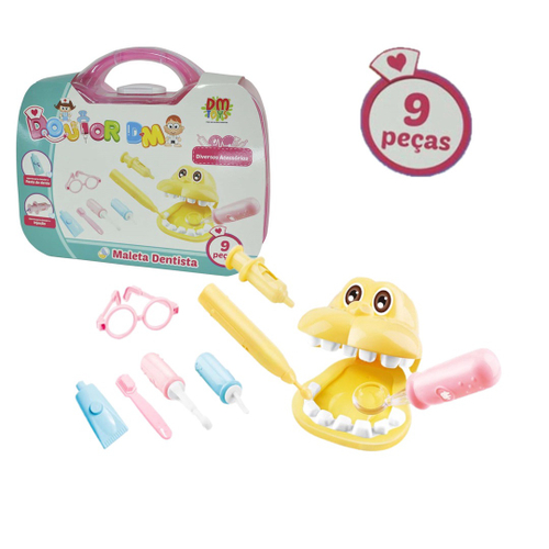 Kit Maleta Dentista Infantil - Brinquedo Doutor Dentinho - Brincando de  Dentista