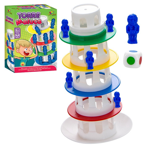 Jogo Torre Inteligente Madeira Montessori Estratégico Brinquedo Educativo  Menino Menina Equilíbrio 3 Anos