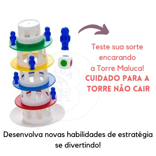 Jogo de Mesa Torre Maluca Jogo de Estratégia Super Divertido - DaiCommerce