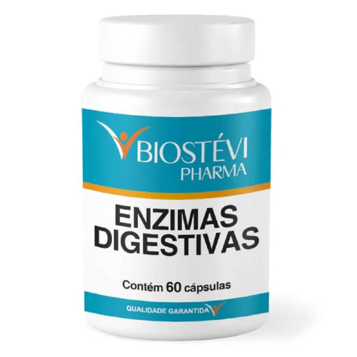 Enzimas Digestivas 60 Cápsulas - Biostevi Pharma No Shoptime