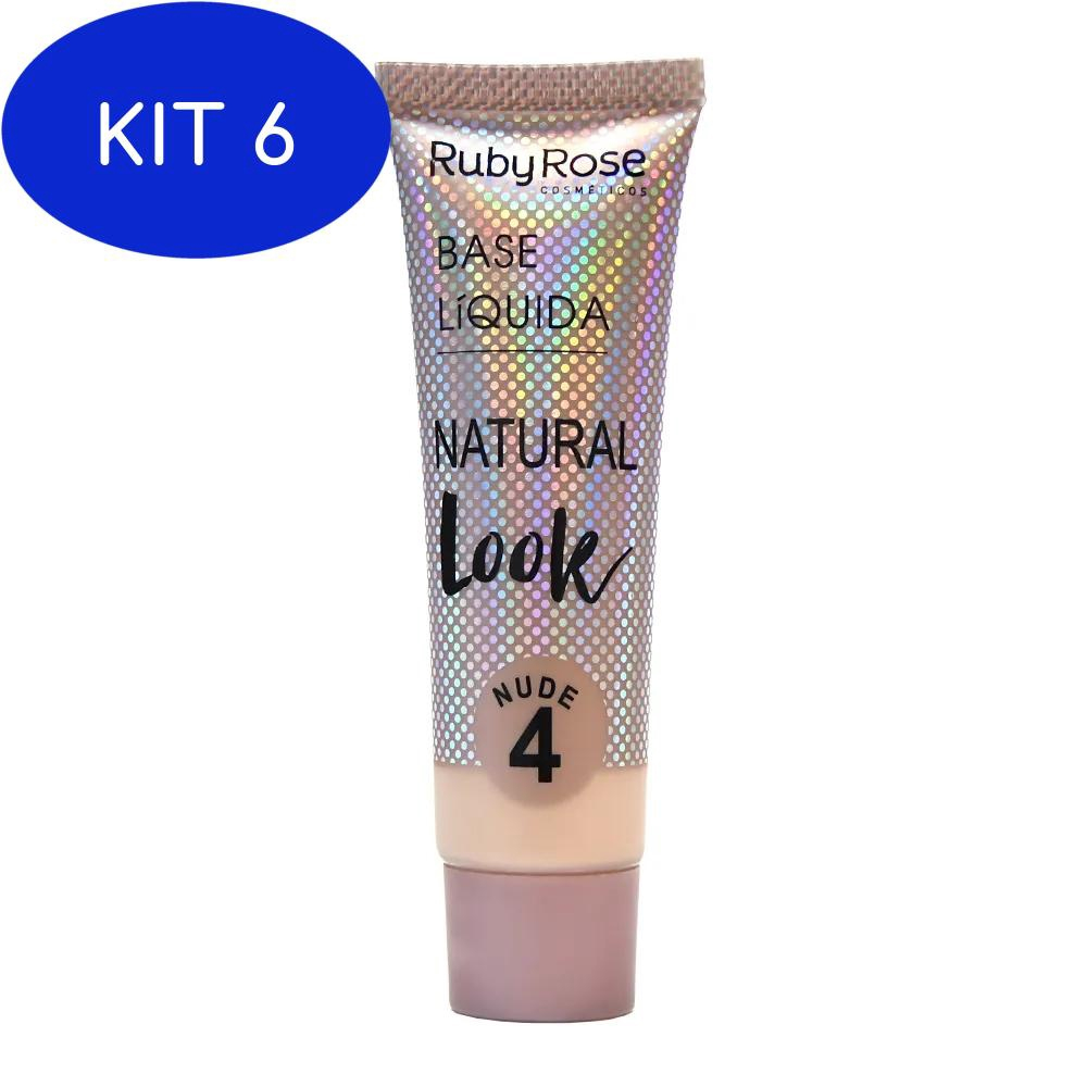 Kit 6 Base líquida natural look ruby rose nude 4 | Submarino