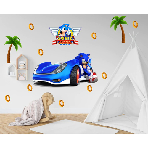 Adesivo De Parede Infantil Sonic em Promoção na Americanas