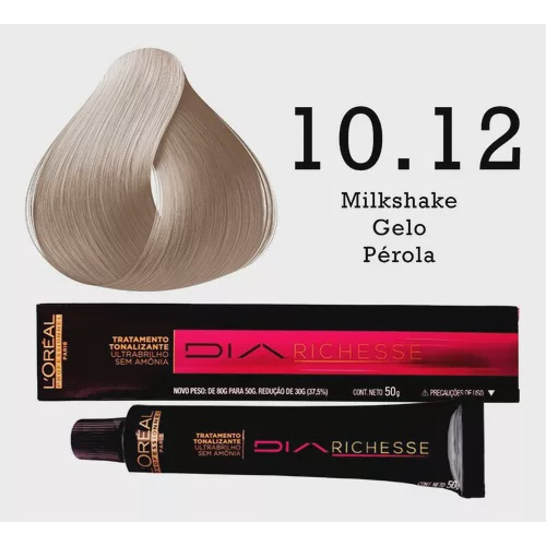 Loreal Kit Dia Richesse c/ 2 Tonalizantes 10.12 Gelo Perolado 50g + 2 Rev.  6v 120 ml em Promoção na Americanas