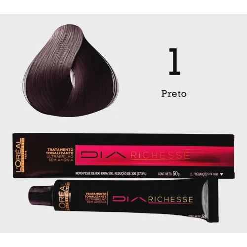 Tonalizante Diarichesse N.1 Preto 80g - Kimi