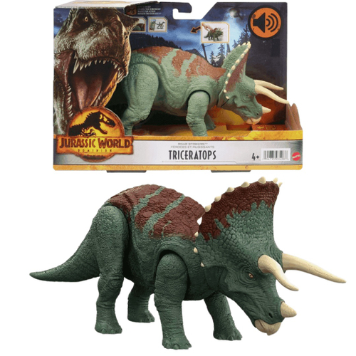 Figura Dinossauro Triceratops Jurassic World Mattel - HDX34