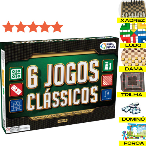 Kit Jogo De Tabuleiro Dama Trilha Ludo E Xadrez Caixa 4 Em 1