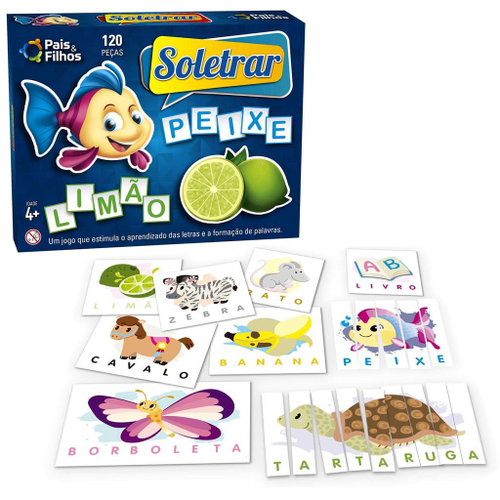 Cjt 6 Jogos Infantil em Madeira Educativo Pedagógico + 3 anos no Shoptime