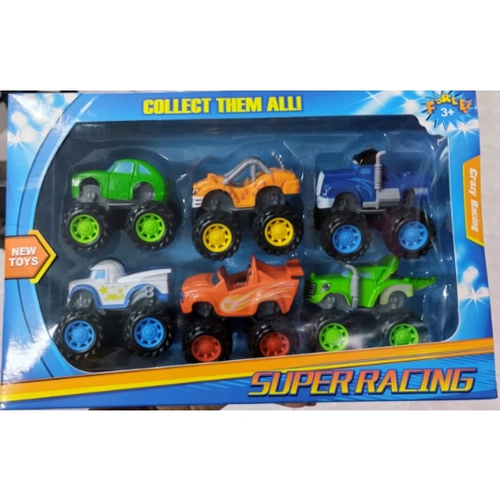 Blaze Monster Machines Kit Com 6 Carrinhos Fricção