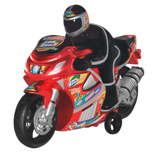 Moto Com Fricção Luz E Som De Corrida Com Boneco - Dm Toys