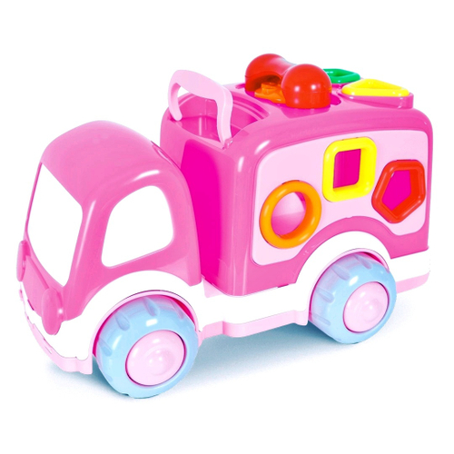 Brinquedo Educativo Bebe Caminhao Didatico Rosa - Super Toys em