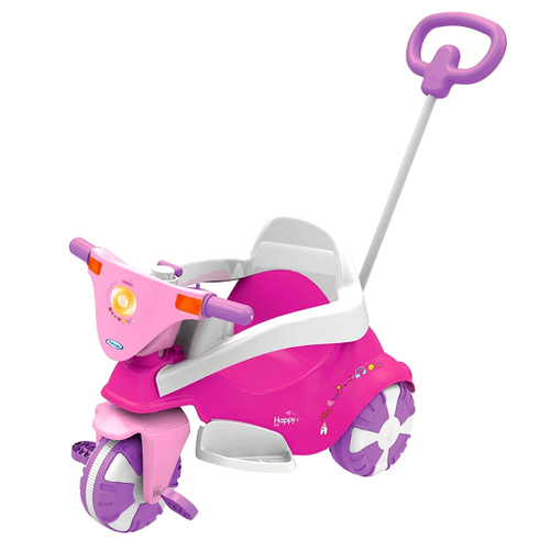 Brinquedo Motoca Triciclo Oncinha Racer Rosa - Xalingo