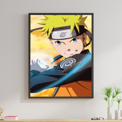 Quadro decorativo emoldurado Naruto Uzumaki Anime Desenho Arte para quarto  sala em Promoção na Americanas