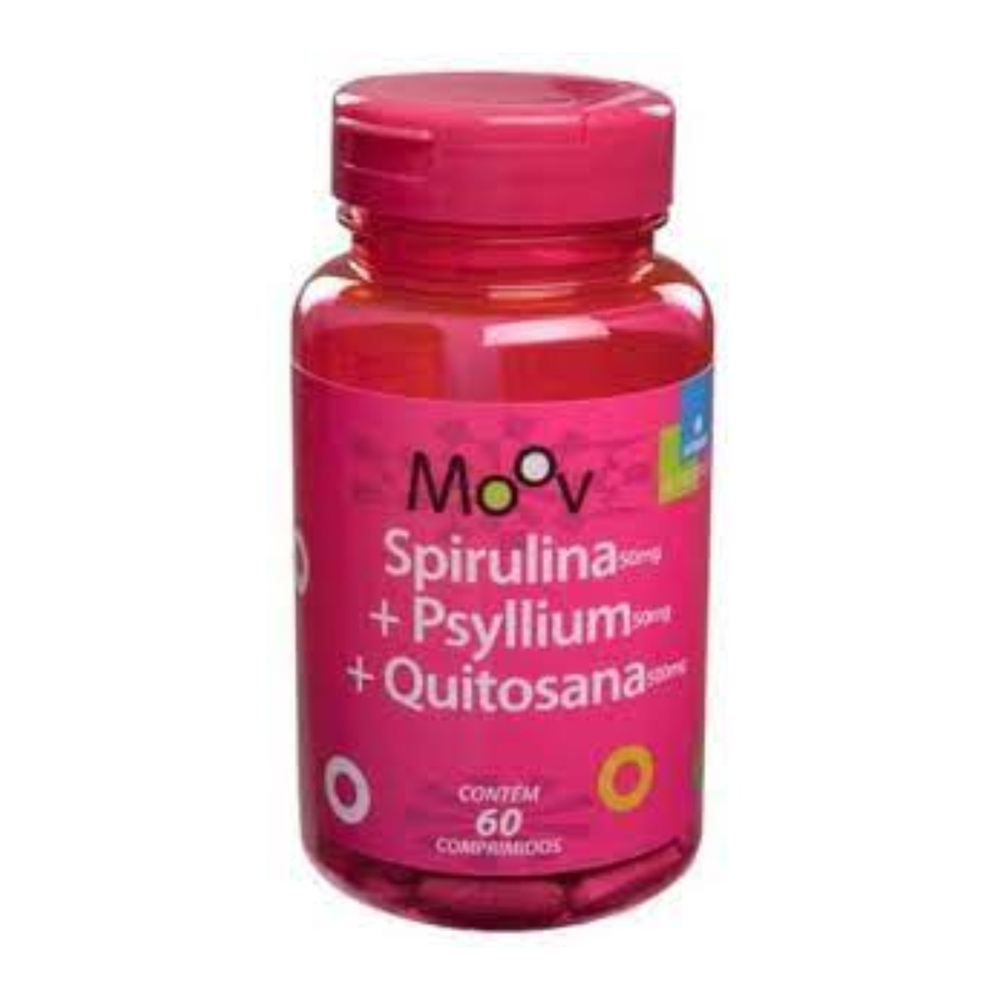 Quitosana + Spirulina + Psyllium Total 60 Comprimidos No Shoptime