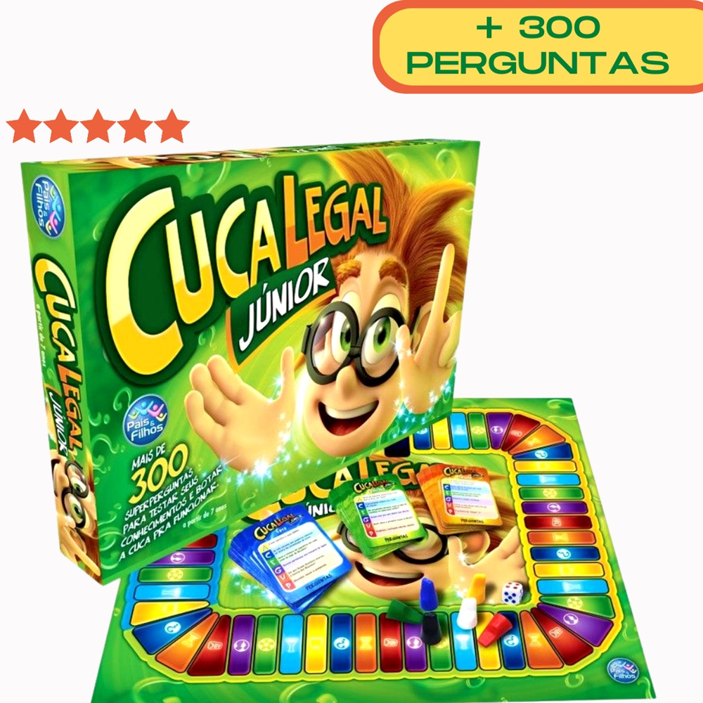 Jogo De Tabuleiro Cuca Legal Junior - Perguntas E Respostas no