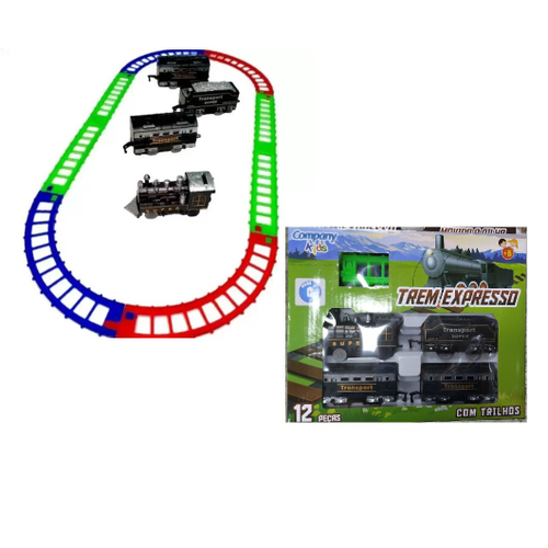 Trem Expresso c/ Trilhos Movido A Pilha c/ 12 peças Infantil em Promoção na  Americanas