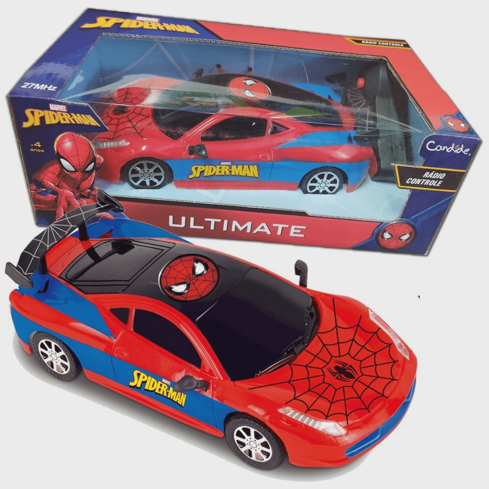 CARRINHO INFANTIL COM CONTROLE REMOTO HOMEM ARANHA 4 ANOS+ REF: 5840