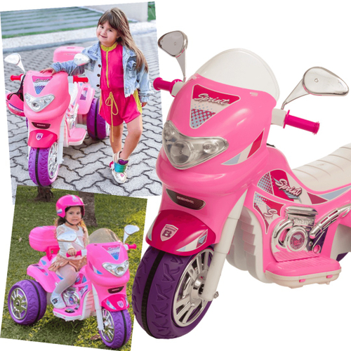 Moto Motinha Elétrica Menina Sprint Turbo Rosa Brinquedo Infantil 12V  Biemme 673 C/Capacete em Promoção na Americanas