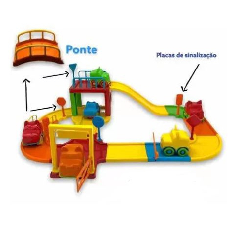 Pista De Carrinhos Brinquedo Corrida Infantil Educativo em Promoção na  Americanas