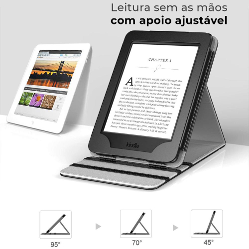 Capa Novo Kindle Paperwhite 11ª Geração 2021 Tela 68wb Vertical Silicone Flexível Sensor 0440