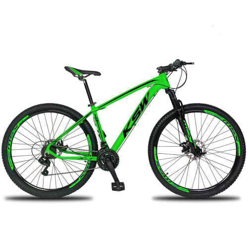 Bicicleta Ksw Xlt Disc M T21 Aro 29 Susp. Dianteira 21 Marchas - Preto/verde