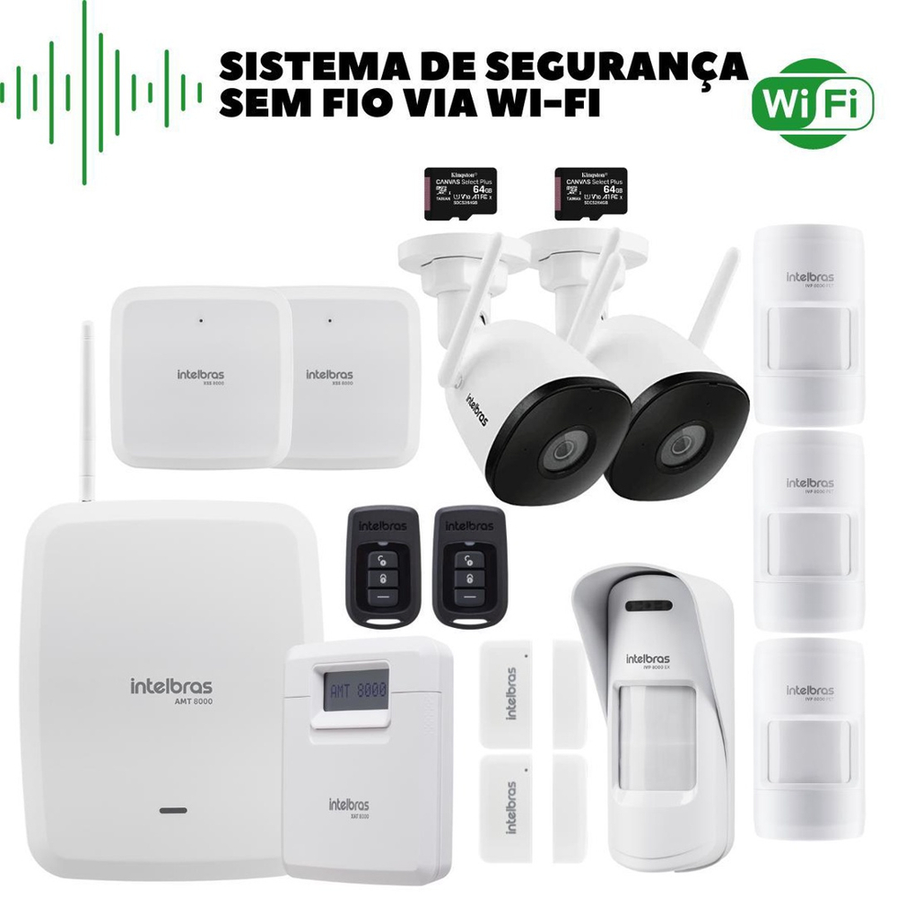 Kit Alarme AMT 8000 sem fio – MG Soluções