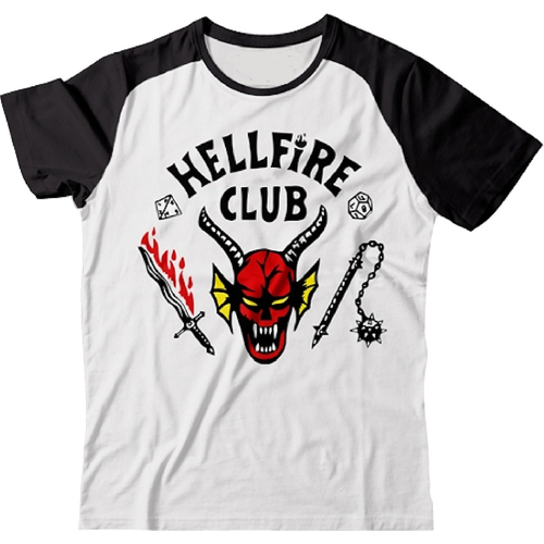 Camiseta Camisa Stranger Things Hellfire Club Manga Curta em Promoção na  Americanas