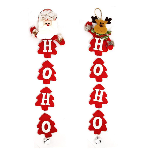 Letreiro HOHOHO Papai Noel Decoração Natal 15 Cm Vermelho