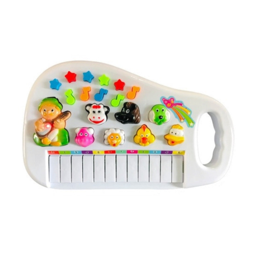 Piano Musical Vaquinha Teclado Infantil Bebe Braskit no Shoptime