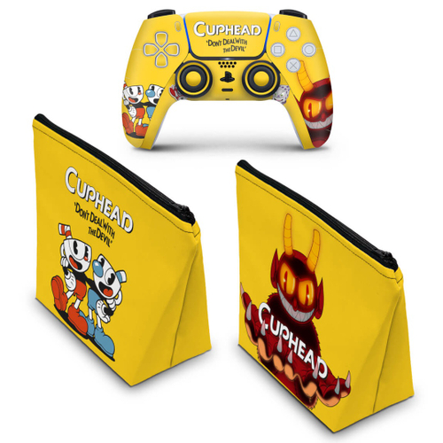 Capa PS5 Anti Poeira e Case Controle - Cuphead em Promoção na