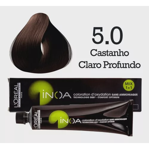 Coloração Inoa 5.0 Castanho Claro Profundo 60g L'oréal em Promoção na ...