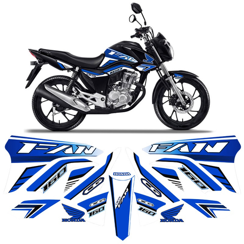 Adesivos Faixa Tanque Moto Honda Twister Cbx 250 2008 Azul