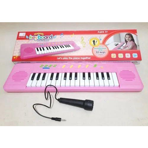 Teclado Infantil Mini Piano Brinquedo 31 Teclas Center-Rosa - My