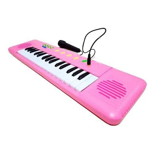 Teclado Infantil Musical Piano Dinossauro Brinquedo Bebê Didático Rosa