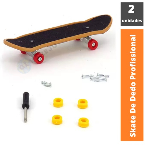 Fingerboard Profissional Madeira Brinquedo Skate Dedo Kit 4