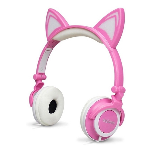 Fone Ouvido Headphone Com Fio Estéreo Orelha Gato Gatinho com Glitter  Infantil P2 ZAT-251 - BEST SALE SHOP