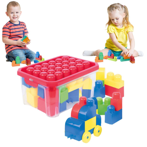 Jogo 130 Peças blocos de montar Grande Brinquedos para Bebês Didatico  Educativos - DISMAT - Brinquedos de Montar e Desmontar - Magazine Luiza