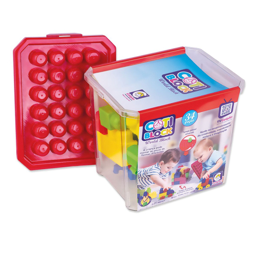 Blocos de Montar 22 Peças MK165 BOX BLOCK Infantil Educativo Pedagógico  Encaixe Didático Dia da Criança