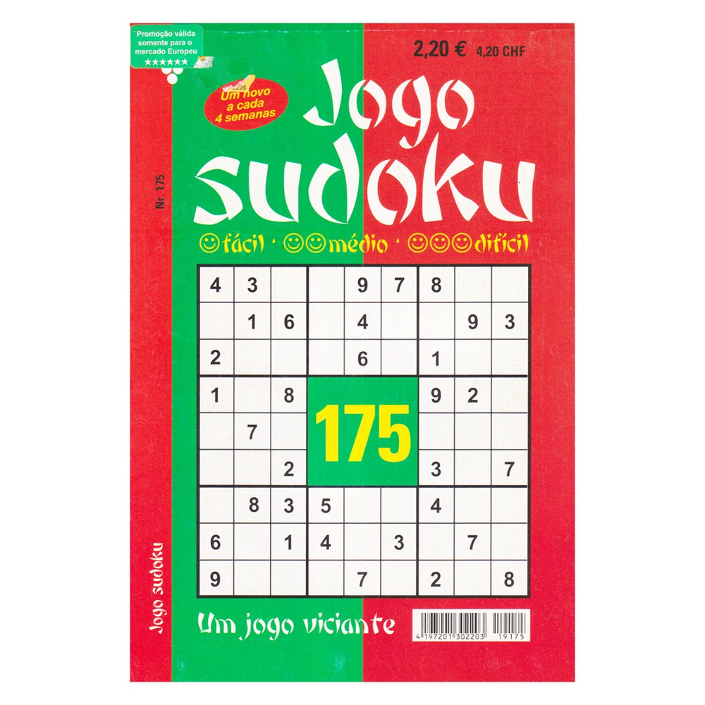 Livro Sudoku Ed. 21 - Fácil/Médio - Só Jogos 9x9 - 2 jogos por página