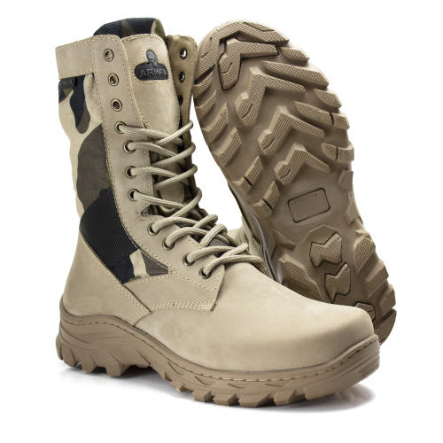 Bota masculina fashion camuflada