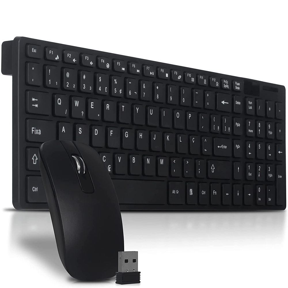 Kit Teclado E Mouse Sem Fio Confortável Ótimo Para Home Office ...