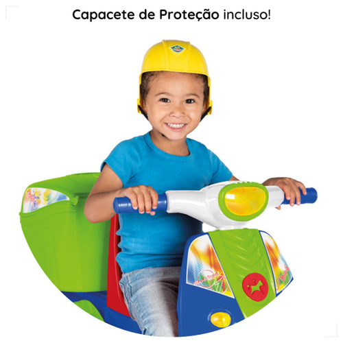 MOTO UNO INFANTIL PASSEIO E PEDAL COM SOM CALESITA REF:1035