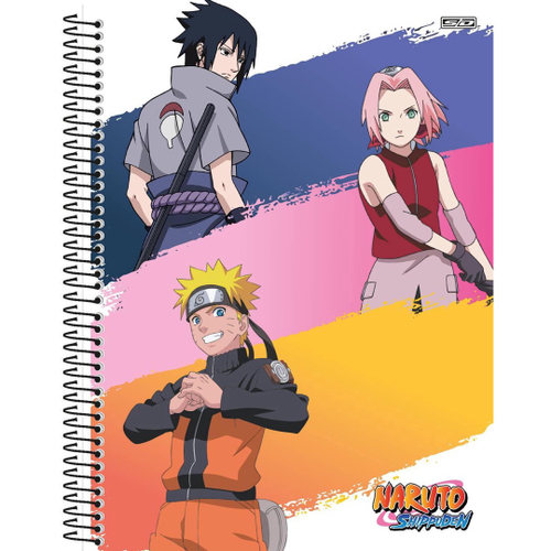 Caderno Brochura 1/4 (pequeno) Capa Dura 80 Fls Naruto São Domingos na  Papelaria Art Nova