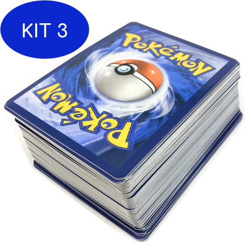 100 Cartas Pokemon Originais Sem Repetições Com 05 Brilhantes