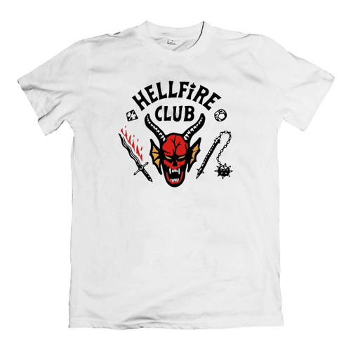 Camiseta Camisa Stranger Things Hellfire Club Manga Curta em Promoção na  Americanas