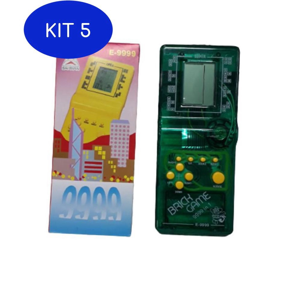 Kit 5 Super Mini Game Portátil 9999 Em 1 Game Antigo Retro