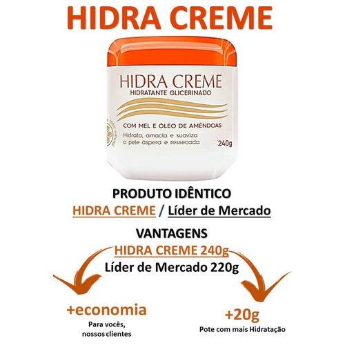 Rachaduras Nos Pés Hidra Creme 240g Indicado Para Hidratação Pés, Mãos ...