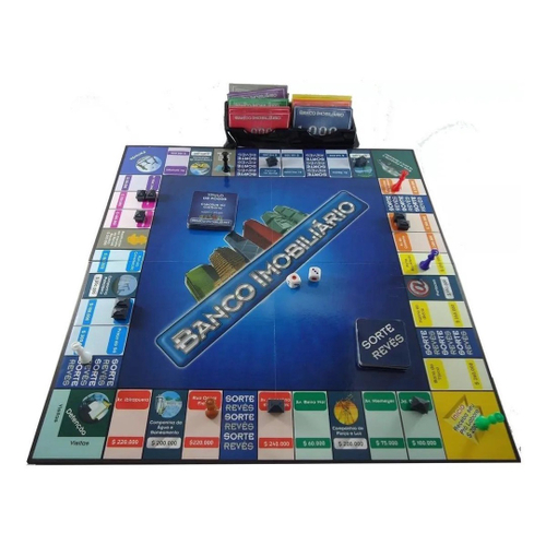 Jogo De Tabuleiro Banco Imobiliário Mesa Brinquedo Educativo no Shoptime