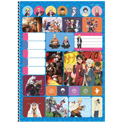 Caderno de Desenho Naruto Shippuden Animes 60 Folhas Capa Dura Espiral com  Adesivos Escolar São Domingos em Promoção na Americanas