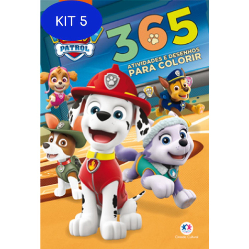 Kit De Pintura Didatico Infantil Patrulha Canina Com 4telas