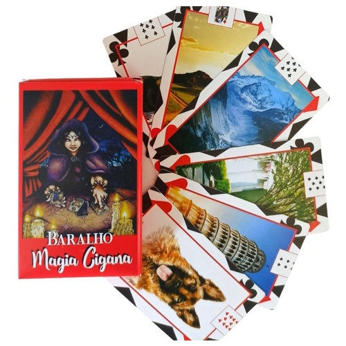 BARALHO MAGIA CIGANA - 36 CARTAS DECK TAROT E MANUAL COMPLETO